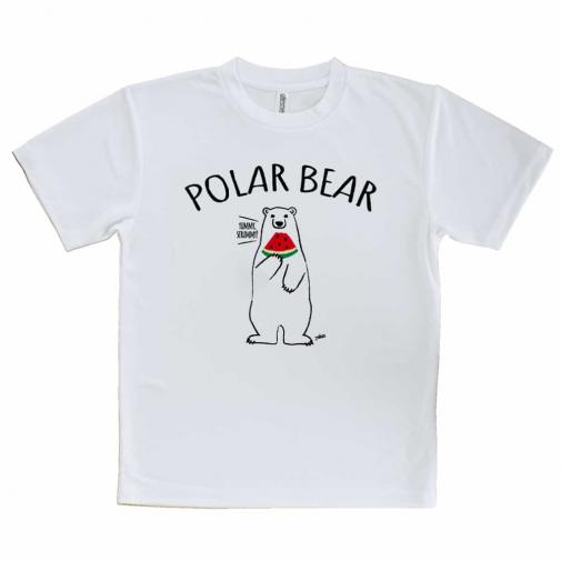 【Tシャツ】シロクマさんとスイカ(wakat)