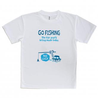 【Tシャツ】【釣りざんまい】ユニークな釣り_ブルー