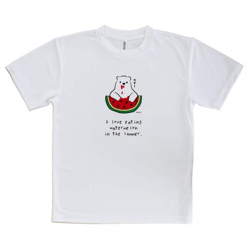 【Tシャツ】シロクマさんスイカウマー(wakat)