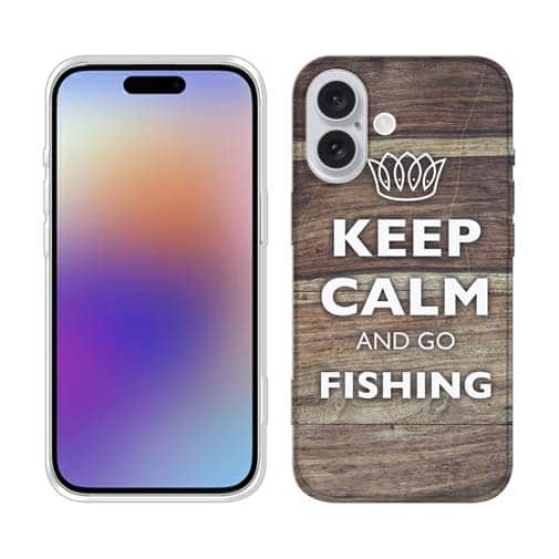 【TPU】KEEP CALM AND OF FISHING　木目