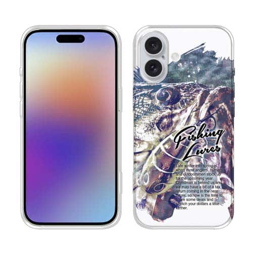 【TPU】ブラックバスのバイト　ペイント風　ブルー