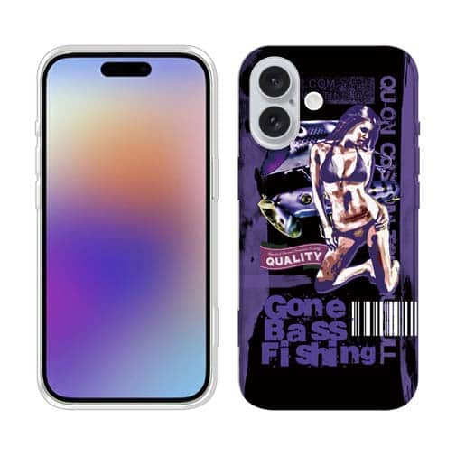 【TPU】Gone Bass Fishing ローライダーポスター風　パープル