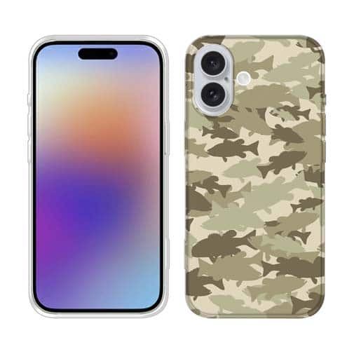 【TPU】ブラックバス　迷彩大柄　ベージュカラー