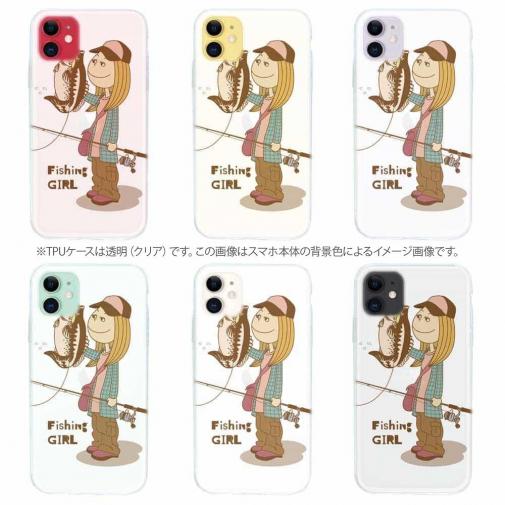 【TPU】釣りガール　イラスト　ブラックバス