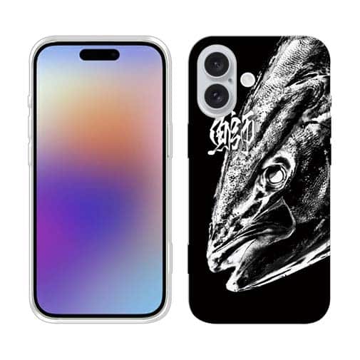 【TPU】鰤(ブリ) 墨絵風 黒