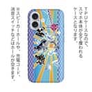 【TPU】赤ワイン　大漁旗スマホケース　シーバス（スズキ）