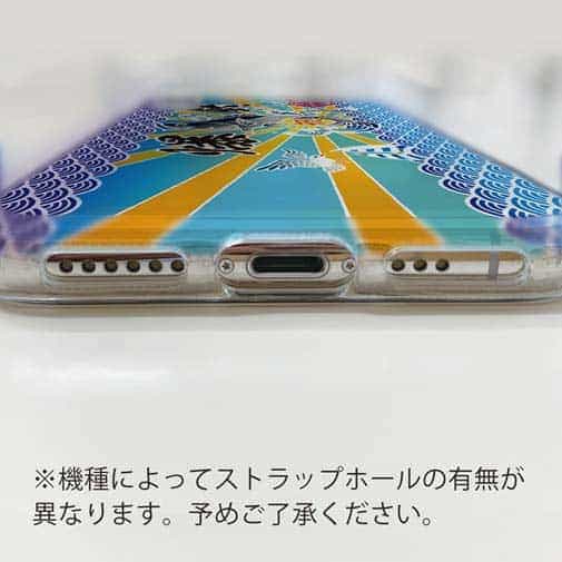 【TPU】赤ワイン　大漁旗スマホケース　シーバス（スズキ）