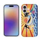 【TPU】赤ワイン　大漁旗スマホケース　キハダマグロ