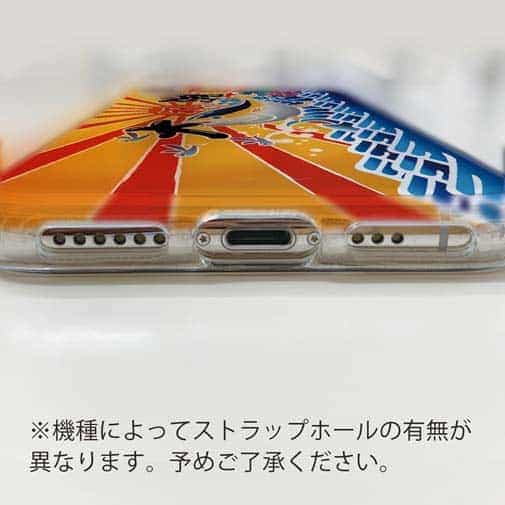 【TPU】赤ワイン　大漁旗スマホケース　キハダマグロ