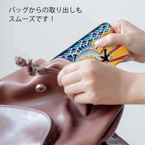 【TPU】赤ワイン　大漁旗スマホケース　キハダマグロ