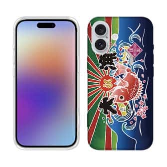 【TPU】赤ワイン　大漁旗スマホケース　マダイ