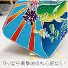 【TPU】赤ワイン　大漁旗スマホケース　シイラ