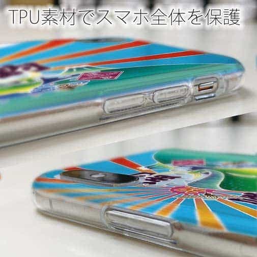 【TPU】赤ワイン　大漁旗スマホケース　シイラ
