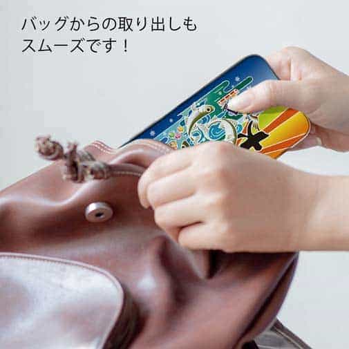 【TPU】赤ワイン　大漁旗スマホケース　ワカサギ