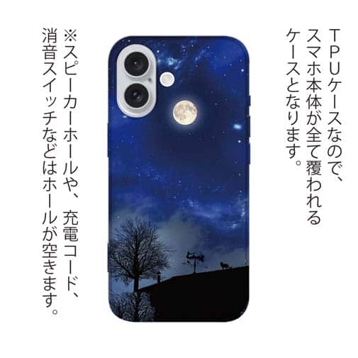 【TPU】屋根の上のネコと満月