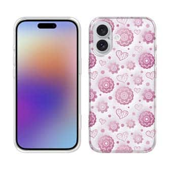 【TPU】可愛いハートと花模様