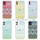 【TPU】ノルディック柄 ライムグラデ