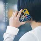 【TPU】赤ワイン　大漁旗スマホケース　マアジ