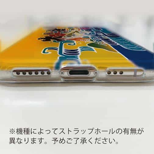 【TPU】赤ワイン　大漁旗スマホケース　マアジ