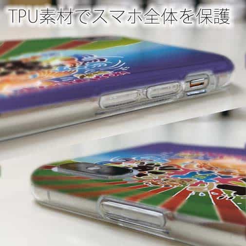 【TPU】さかな芸人ハットリ×赤ワイン　大漁旗スマホケース　マアジ