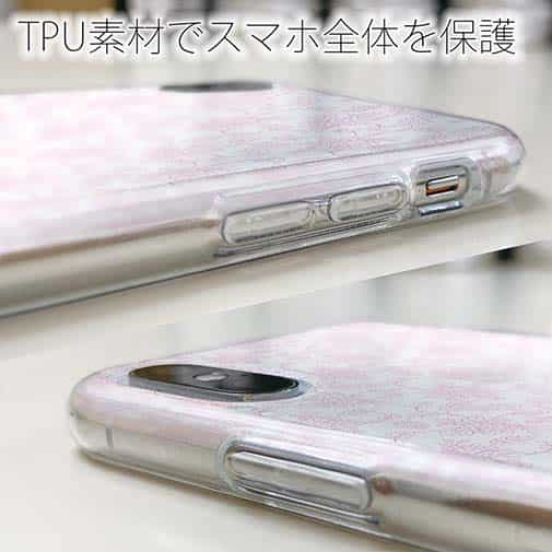 【TPU】花のシームレスパターン ピンク