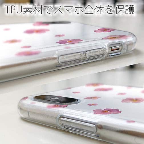 【TPU】ピンクの花のシームレスパターン