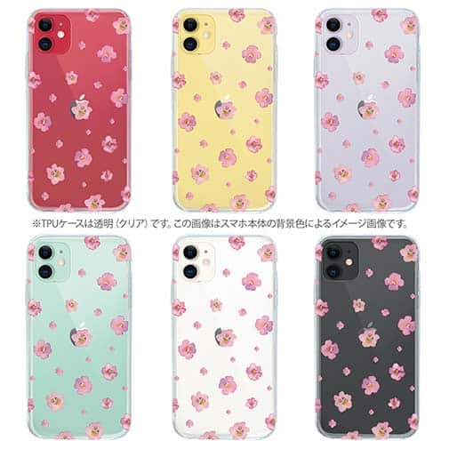 【TPU】ピンクの花のシームレスパターン