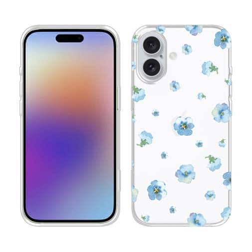 【TPU】ブルーの花のシームレスパターン