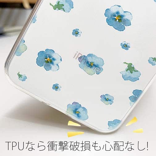 【TPU】ブルーの花のシームレスパターン