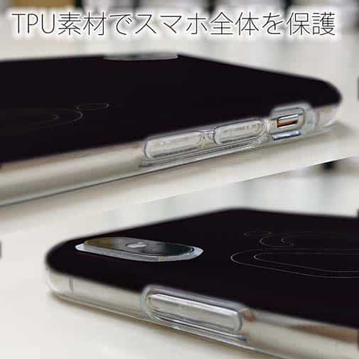 【透明型（TPU）】ロゴ（大）・ブラック