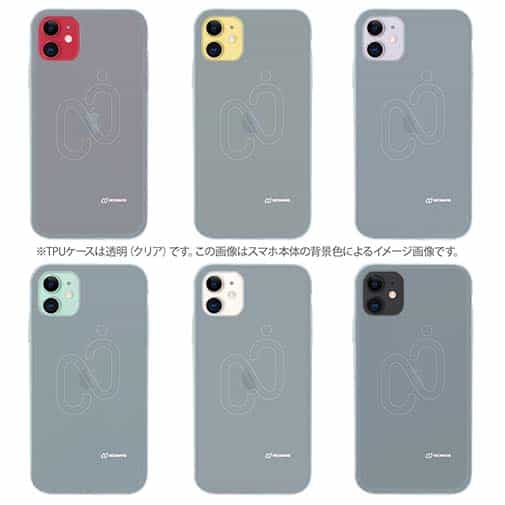 【透明型（TPU）】ロゴ（大）・グレー