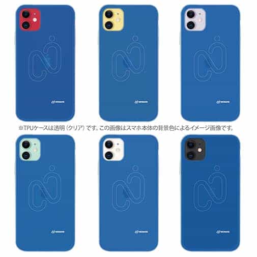 【透明型（TPU）】ロゴ（大）・ブルー