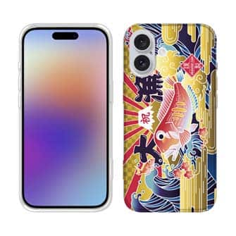 【TPU】赤ワイン　大漁旗スマホケース　アマダイ