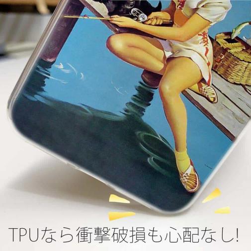 【TPU】釣りをする女性 ビンテージバージョン