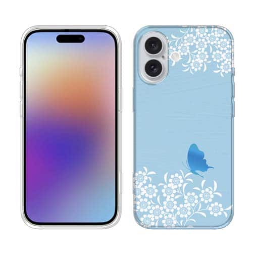 【TPU】ブルーの花畑と蝶