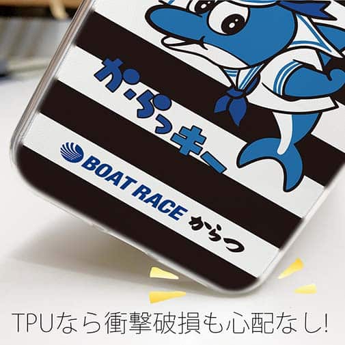 唐津ボート【TPU】か・らっキー＆ロゴ Ver.ブラック