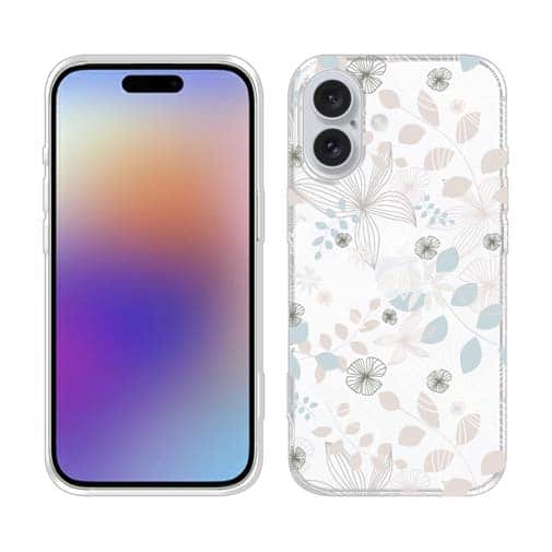 【TPU】春花&夏花 ブルー&ベージュ