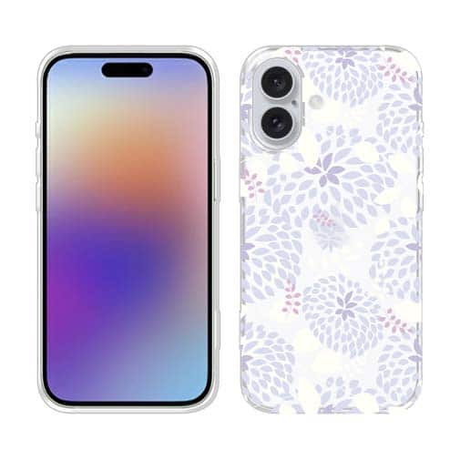 【TPU】春花&夏花 パープル&ライトブルー