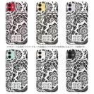 【ROMI HIME】【TPU】ヘナ タトゥー　トライバル　花　ホワイト＆ブラック