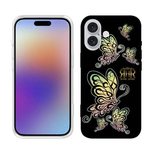 【ROMI HIME】【TPU】蝶 トライバル オーロラ ブラック