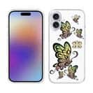 【ROMI HIME】【TPU】蝶　トライバル　オーロラ　ホワイト