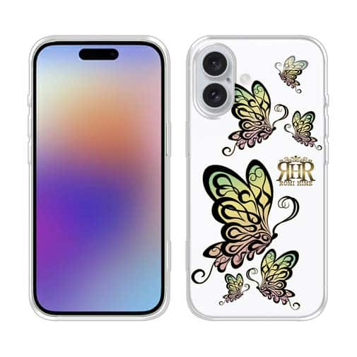 【ROMI HIME】【TPU】蝶 トライバル オーロラ ホワイト