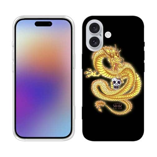 【ROMI HIME】【TPU】龍 黄龍 骸骨 縁担ぎ 金運 お守り