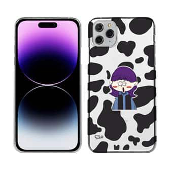 【Pariko】【TPUケース】牛柄と女の子 アメコミ