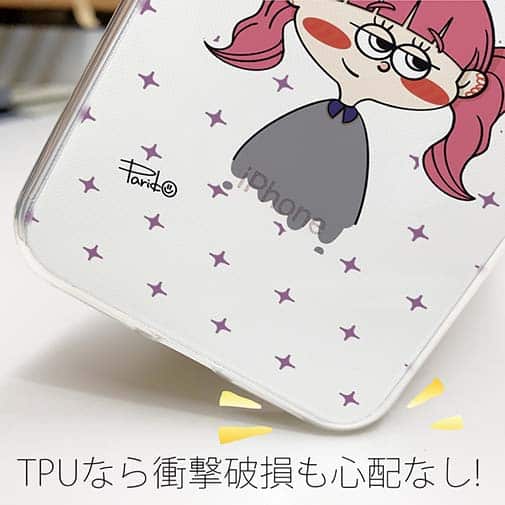 【Pariko】【TPUケース】恋する女の子(白) アメコミ