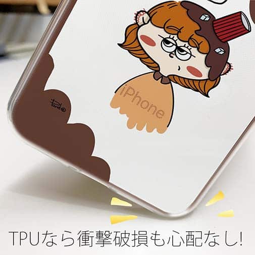 【Pariko】【TPUケース】頭に飲み物を被った女の子 アメコミ