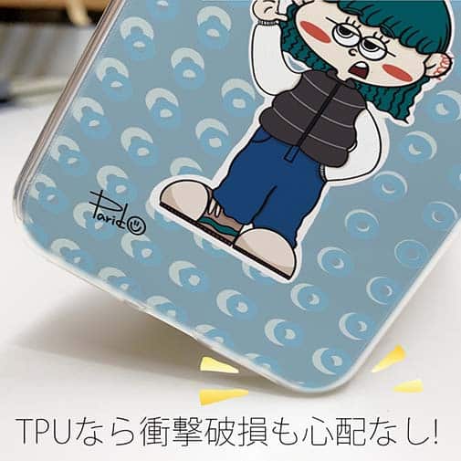 【Pariko】【TPUケース】ダウンベストの女の子 アメコミ