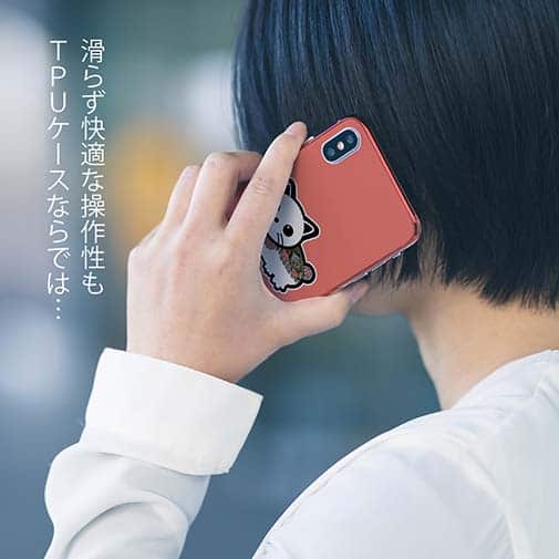 【TPU】【彫姫】TATTOO HURTS 猫（ピンク）　和彫りデザイン