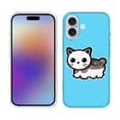 【TPU】【彫姫】TATTOO HURTS 猫（ブルー）　和彫りデザイン