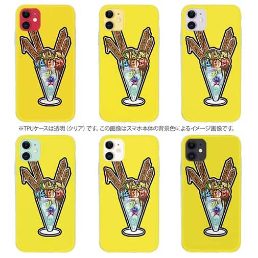 【TPU】【彫姫】ドクロパフェ？（イエロー）　和彫りデザイン